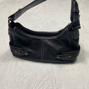 Black Leather Shoulder Bag by Chaps